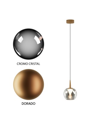 ANDRÓMEDA * COLGANTE 1L - BASE ORO - CRISTAL CROME 8939